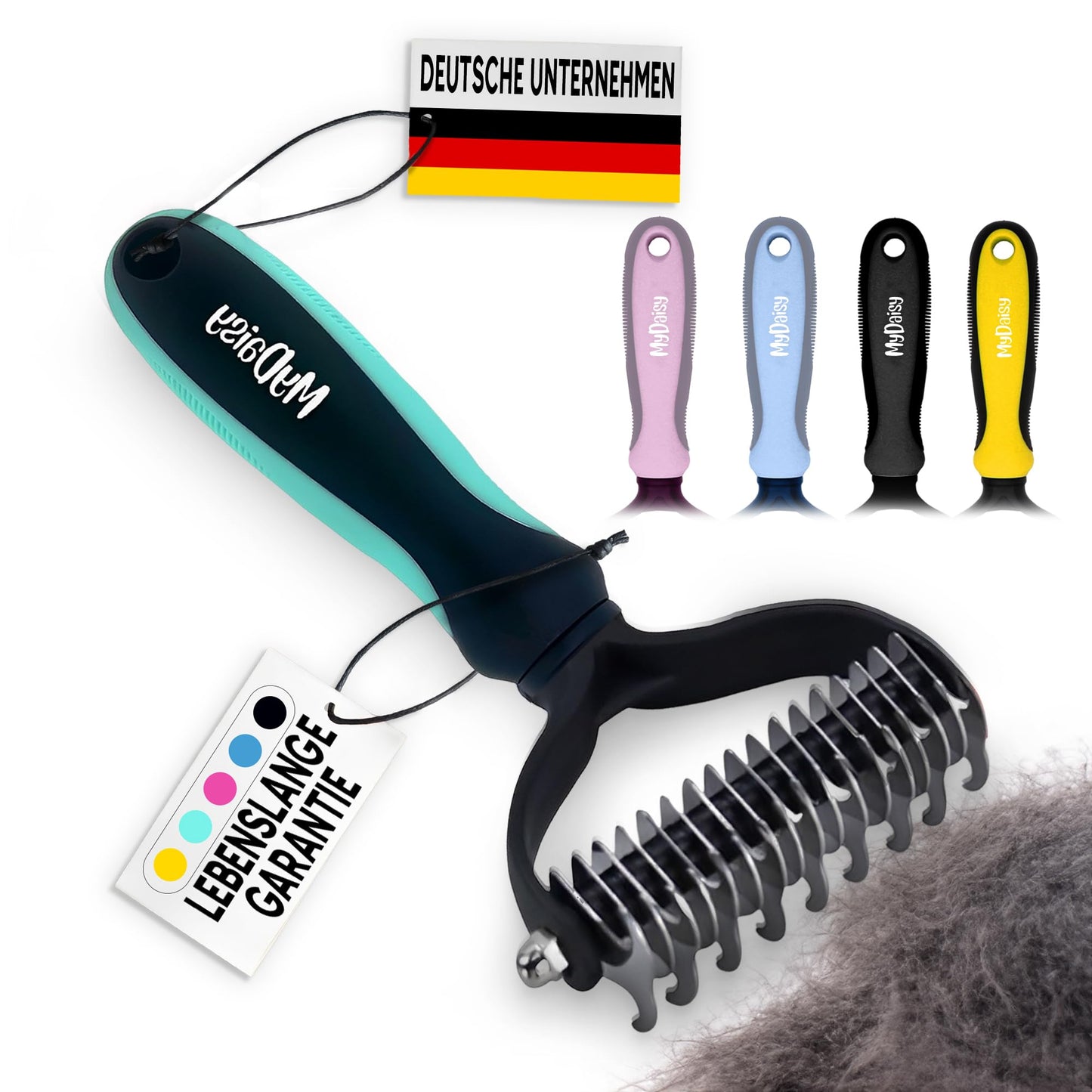 MYDAISY Brosse pour chien et chat pour poils moyens et longs