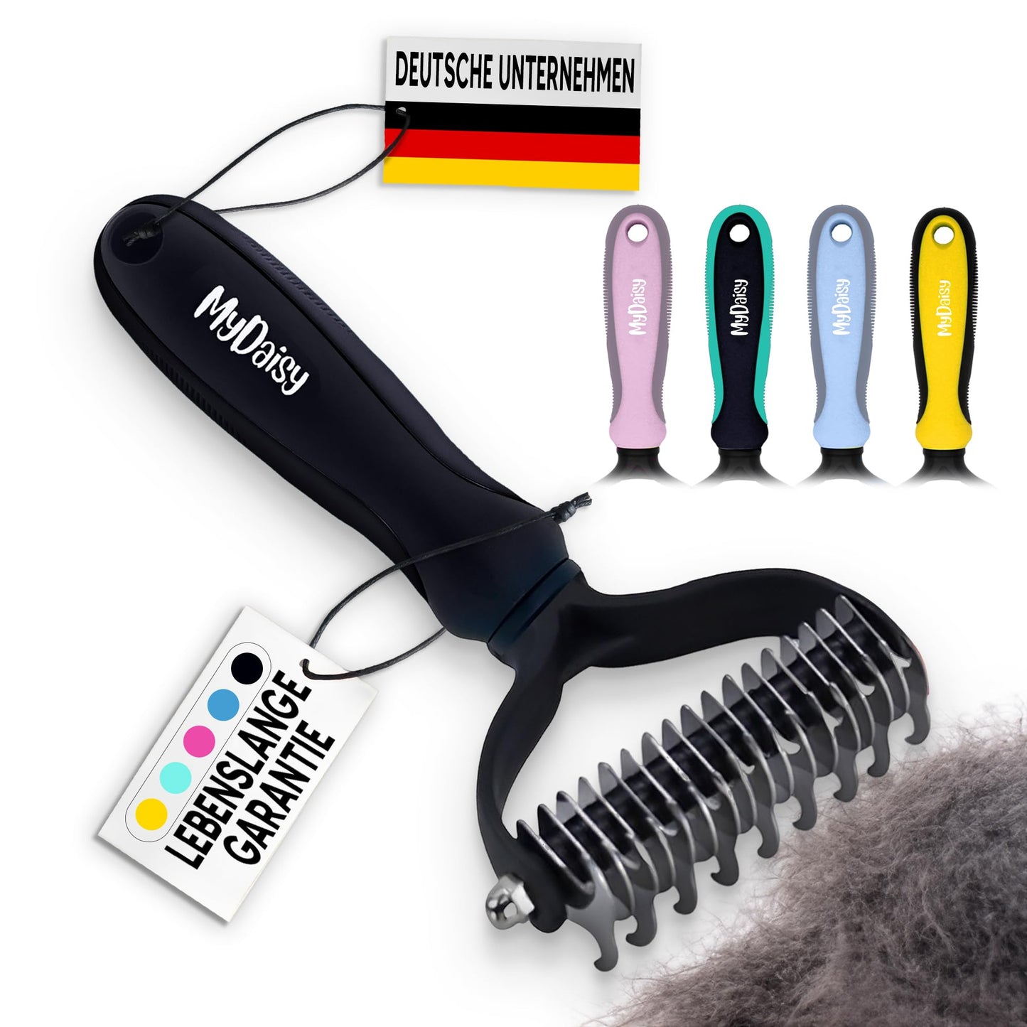 MYDAISY Brosse pour chien et chat pour poils moyens et longs