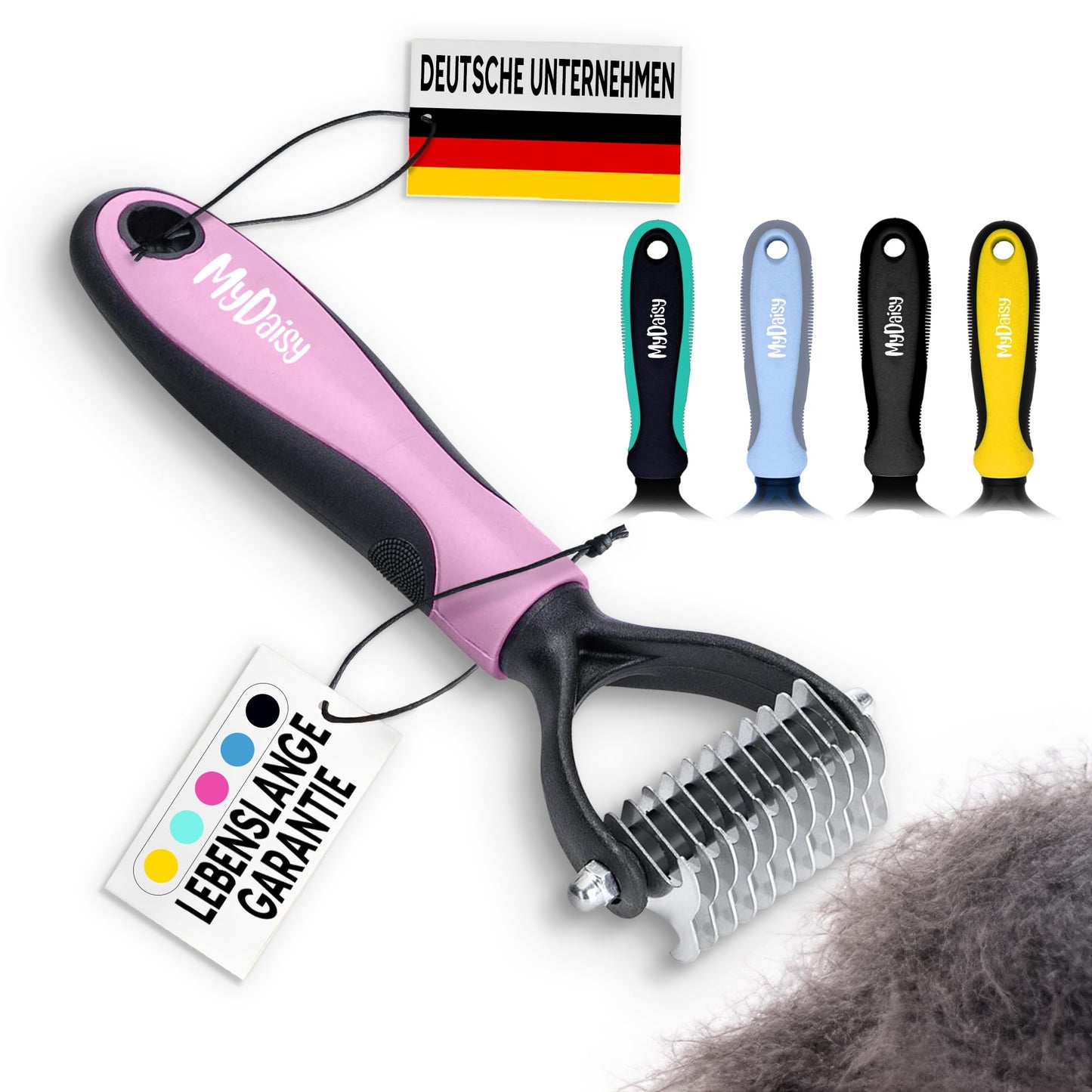 MYDAISY Brosse pour chien et chat pour poils moyens et longs