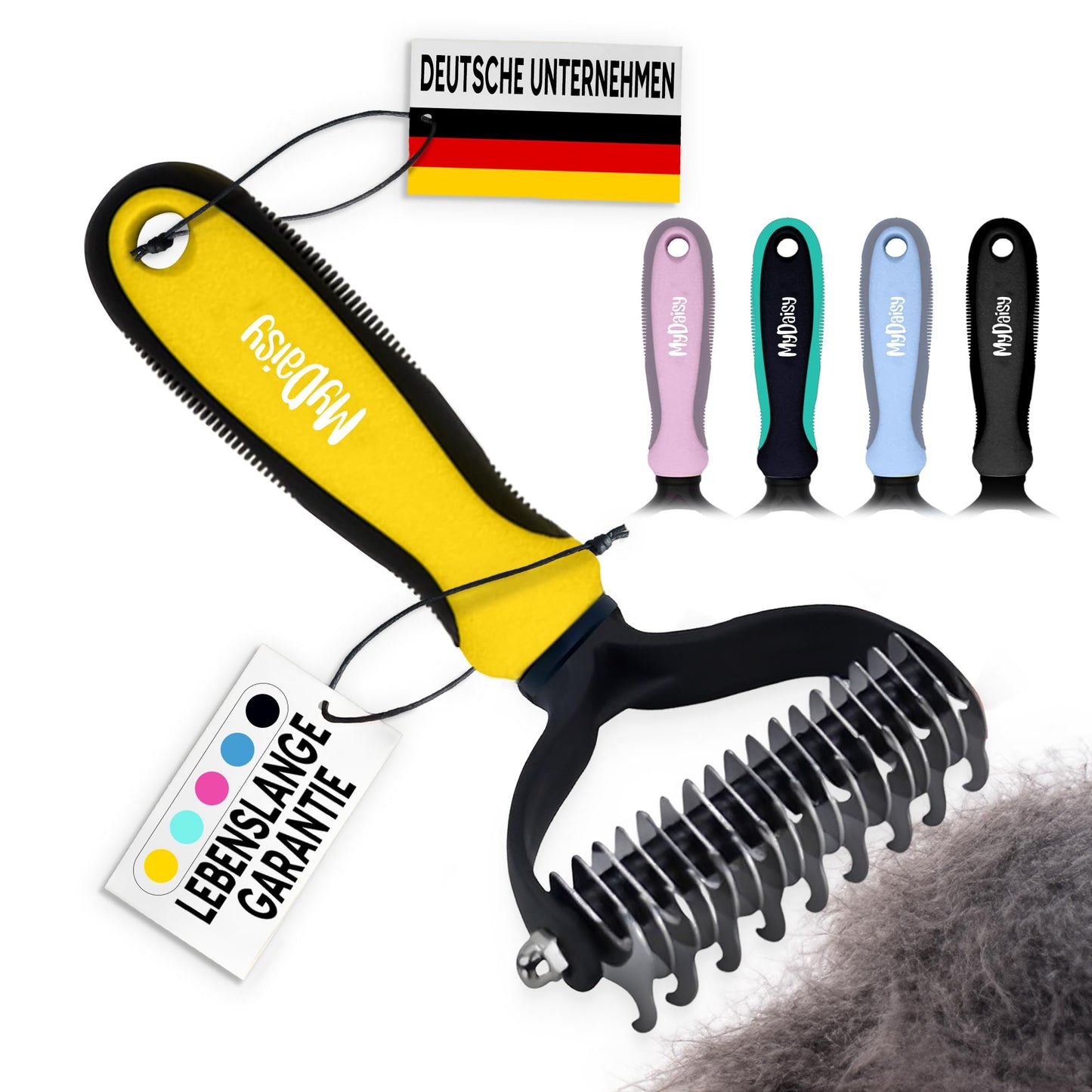 MYDAISY Brosse pour chien et chat pour poils moyens et longs