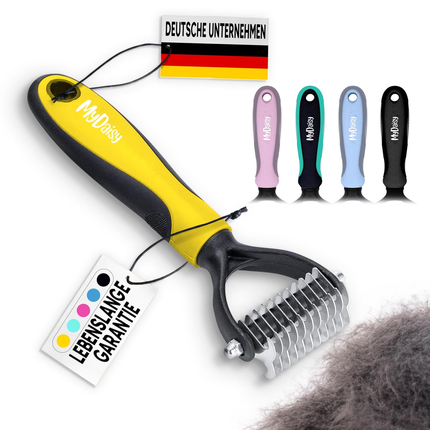 MYDAISY Brosse pour chien et chat pour poils moyens et longs