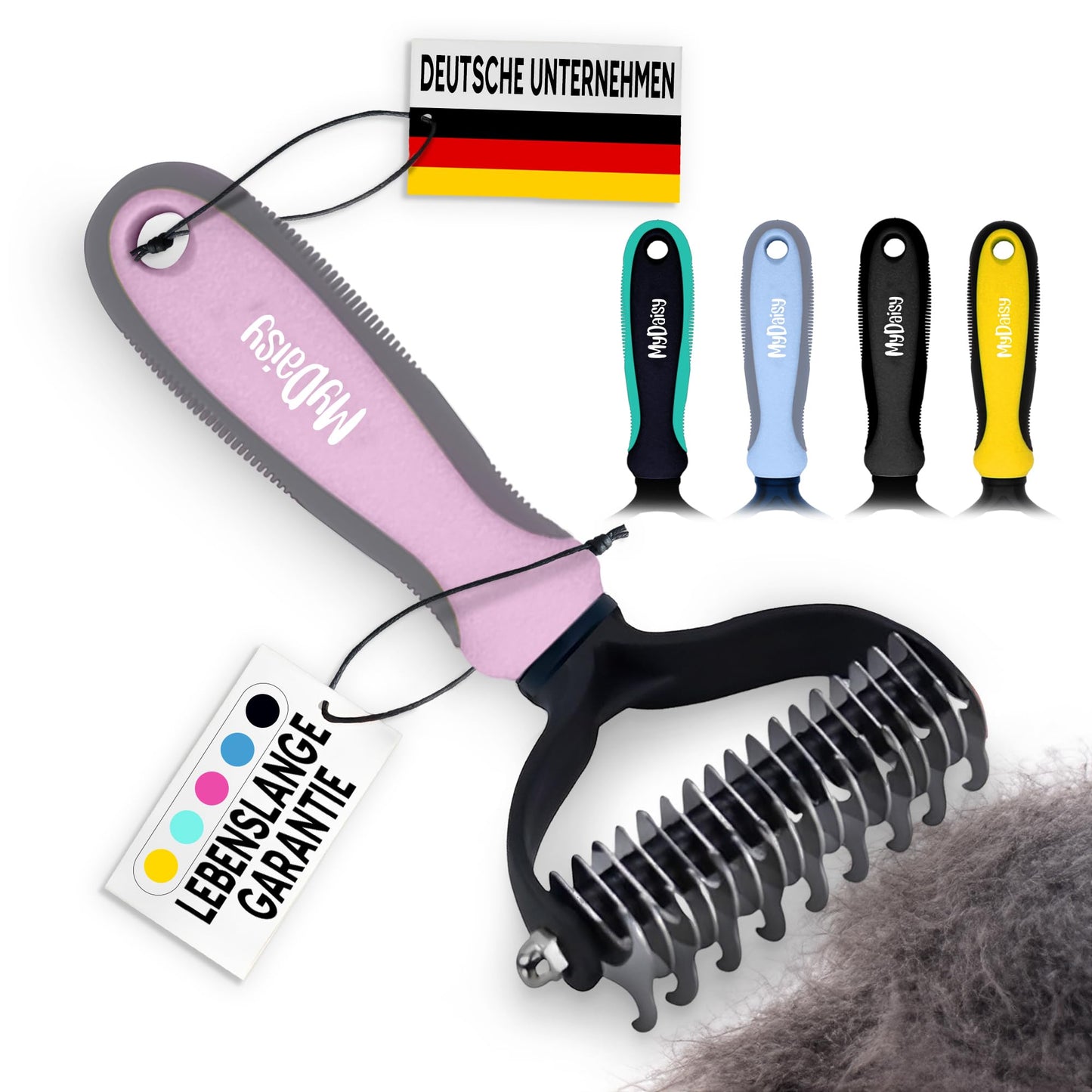 MYDAISY Brosse pour chien et chat pour poils moyens et longs