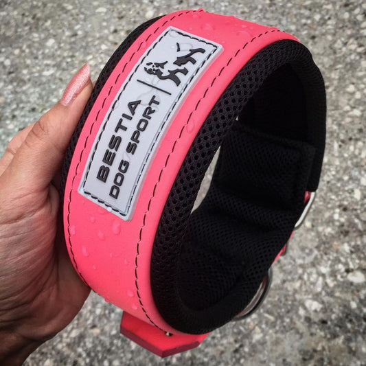 Bestia Dog Sport Köpek Tasması - Neon Pembe, Dayanıklı ve Konforlu Eğitim Tasması